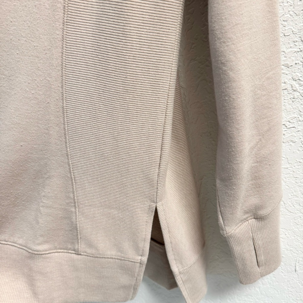 RBX- Tan longline Crewneck oversized Sweatshirt Woman’s SM - Picture 5 of 9
